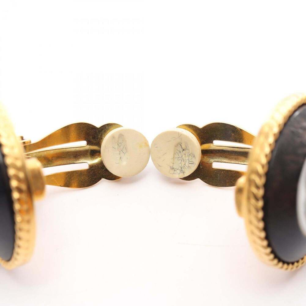 CHANEL Authentic Black Logo Earrings - Picture 7 of 8